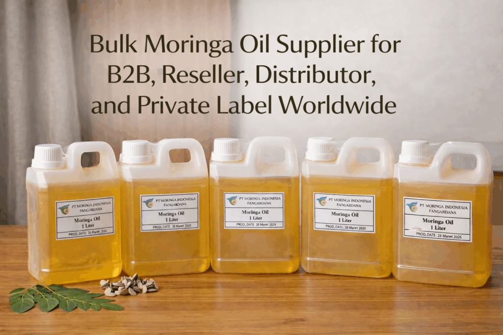 Bulk Moringa Oil Supplier for B2B, Resellers, Distributors, and Private Label Brands